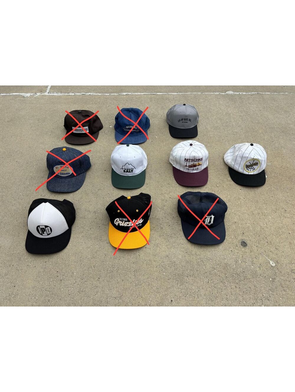 Vintage Snapback / Baseball Caps Collection - 9 Pieces